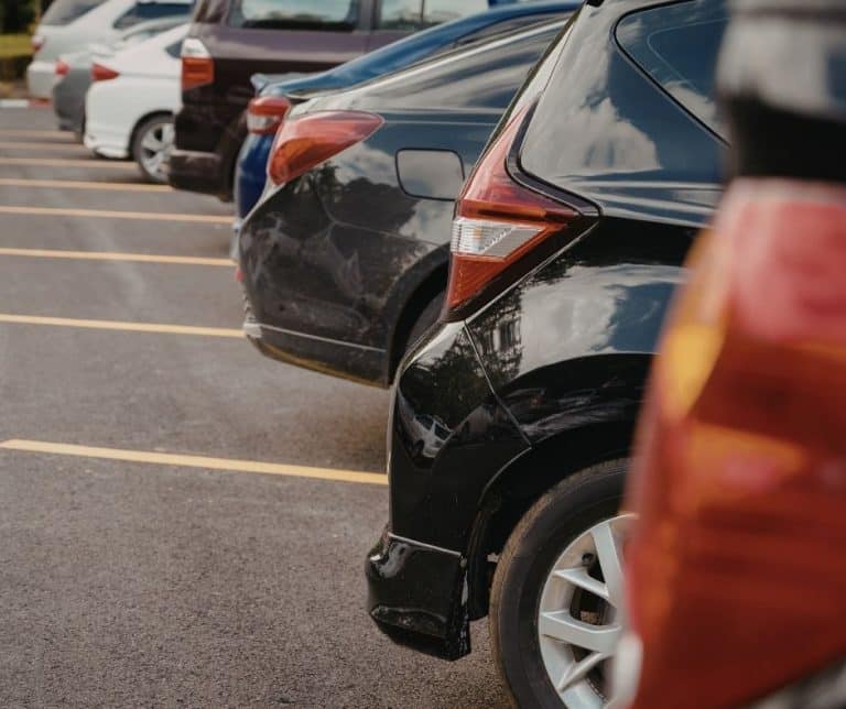 Cars in a parking lot