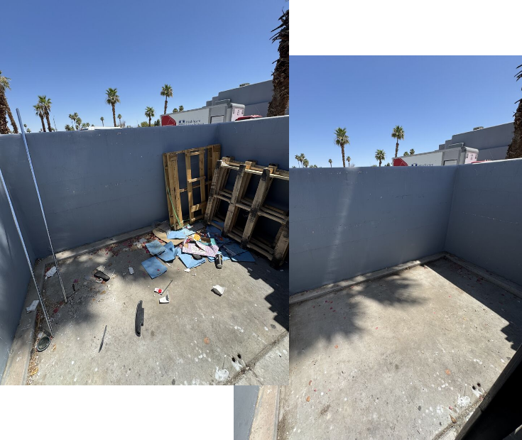 Before And After Construction Debri